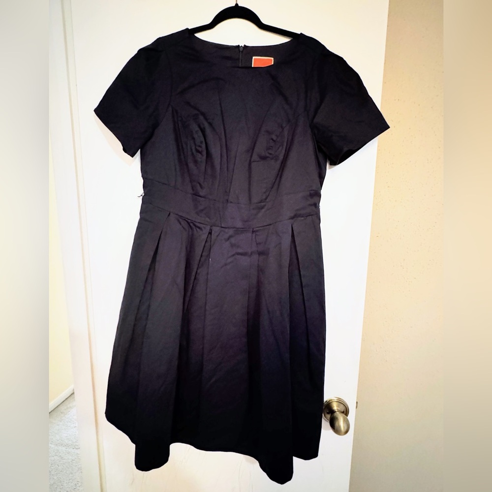 Modcloth Navy Dress with Orange Label